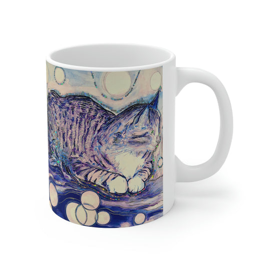 Cat Vibes - Mug - Arjuna Rigby Art and Lifestyle Store