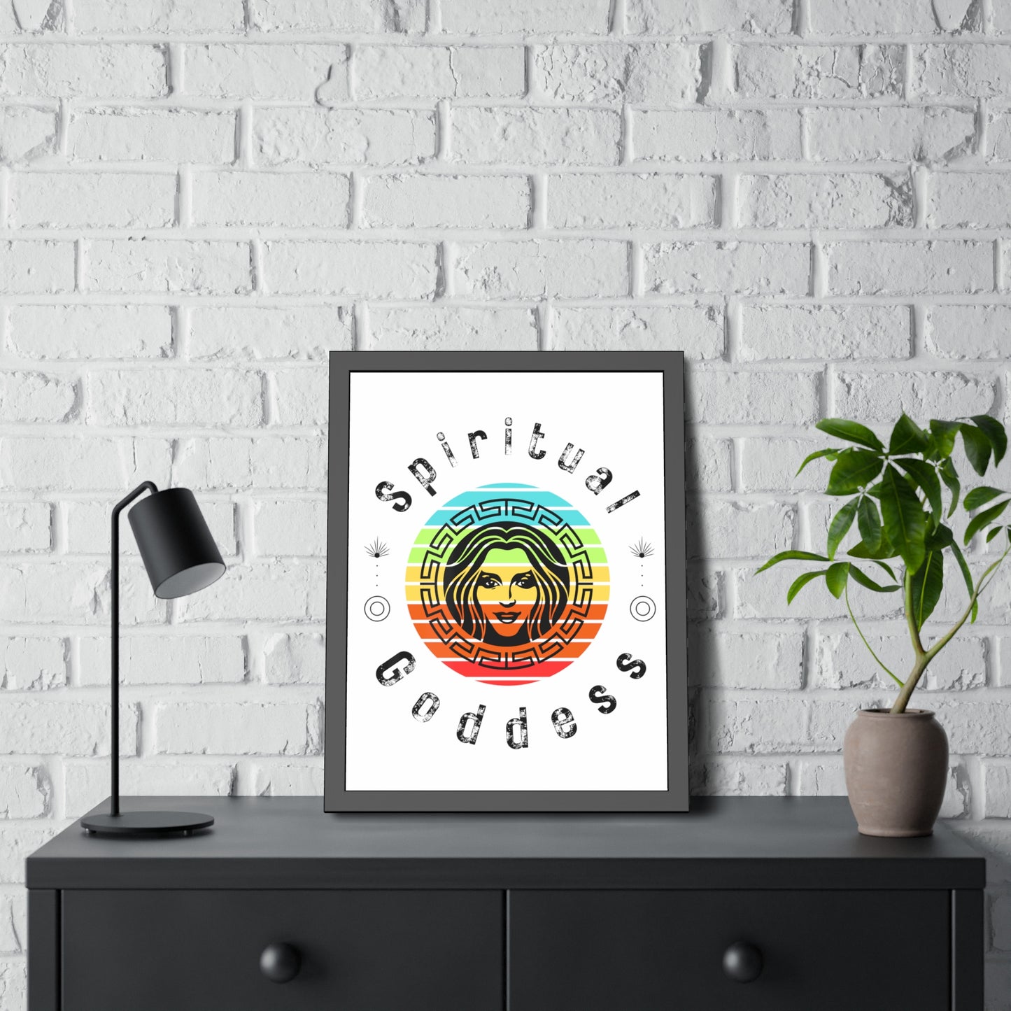 Spiritual Goddess Framed Fine Art Poster white background - Arjuna Rigby Art and Lifestyle Store