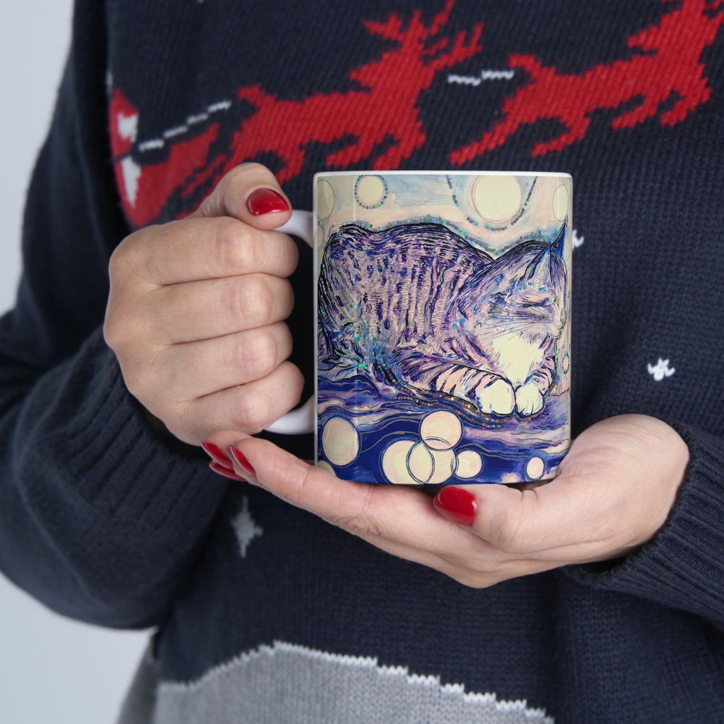 Cat Vibes - Mug - Arjuna Rigby Art and Lifestyle Store