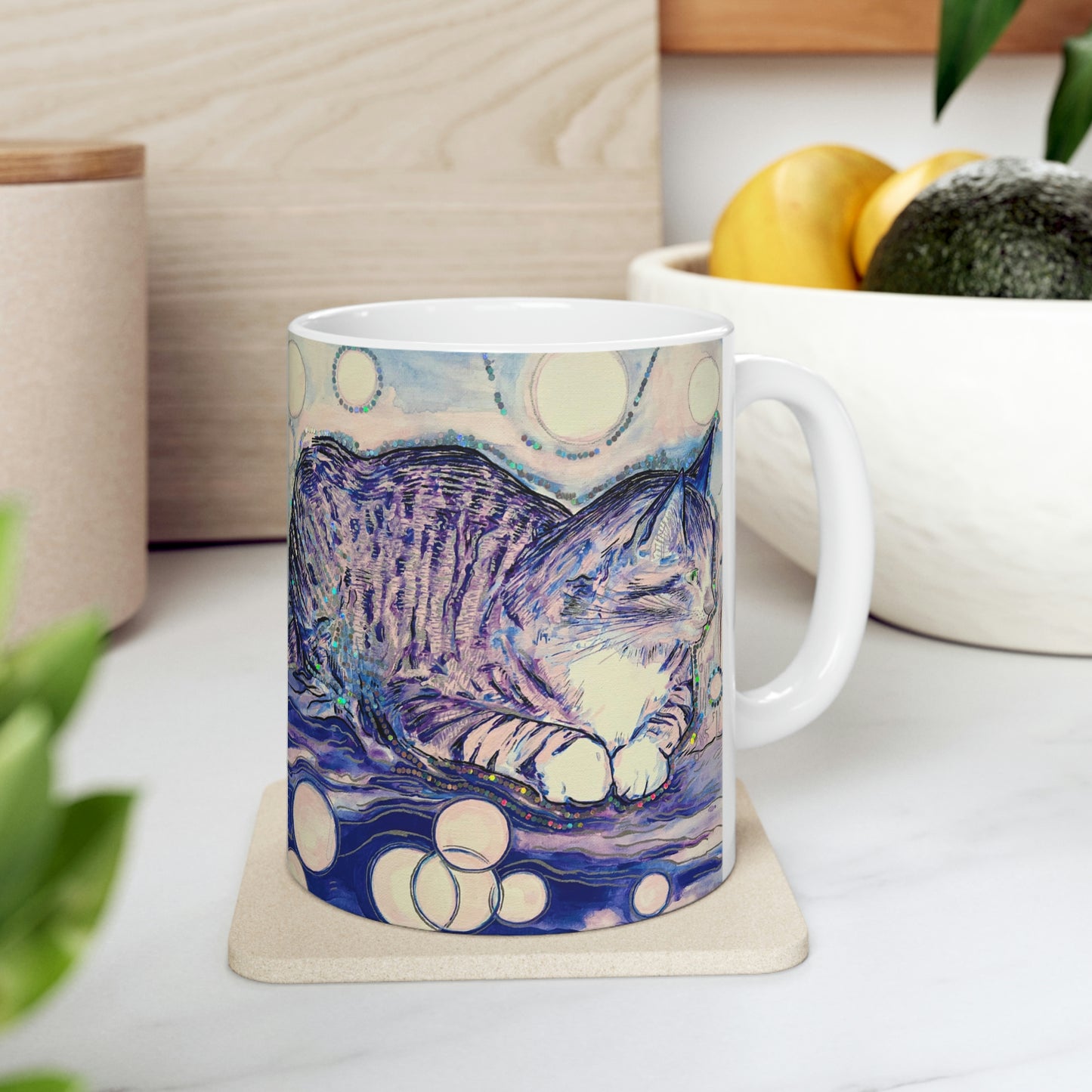 Cat Vibes - Mug - Arjuna Rigby Art and Lifestyle Store