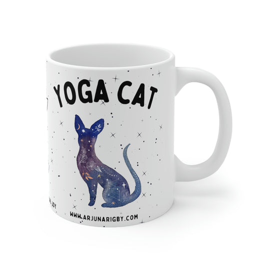 Yoga Cat Mug - Arjuna Rigby Art and Lifestyle Store