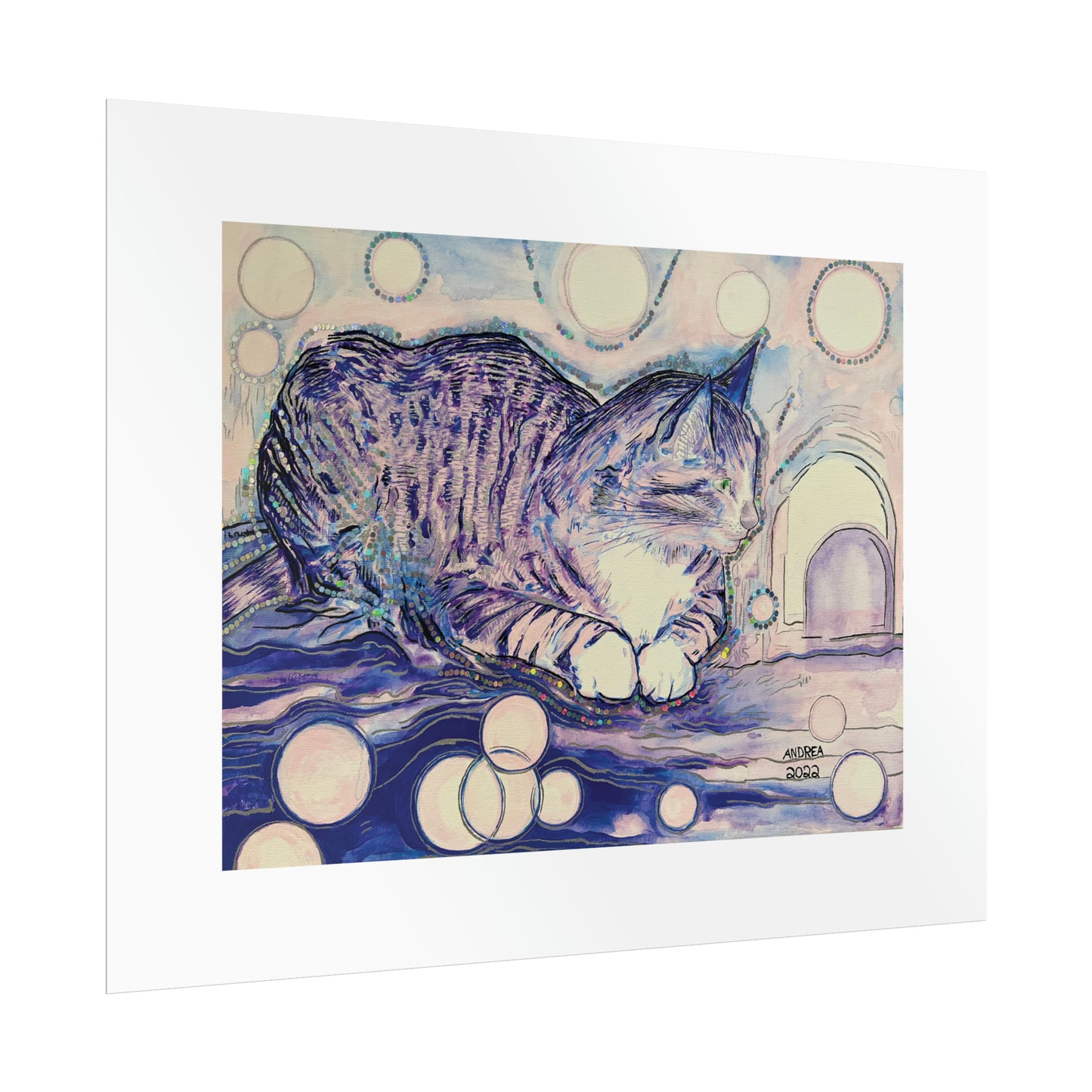 Cat Vibes Rolled Fine Art Print