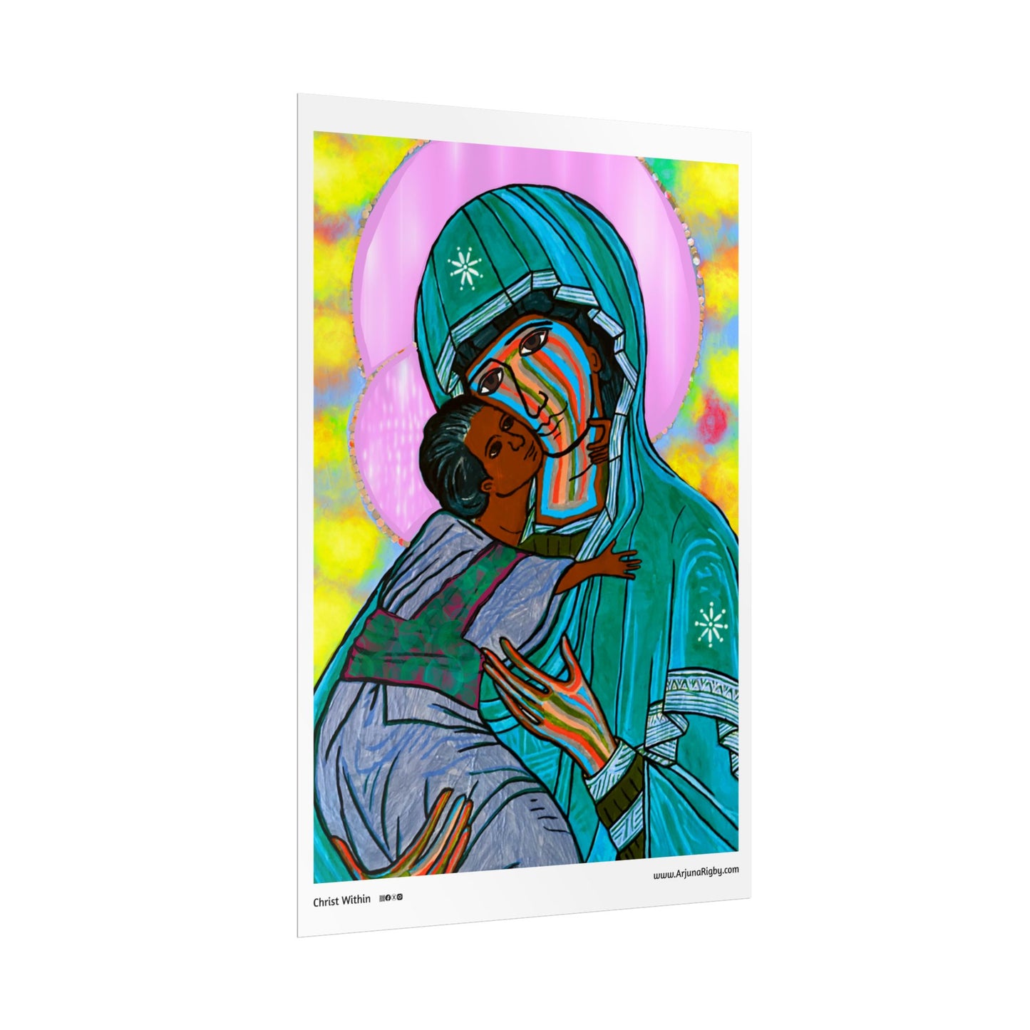 Christ Within Turquoise Rolled Fine Art Print