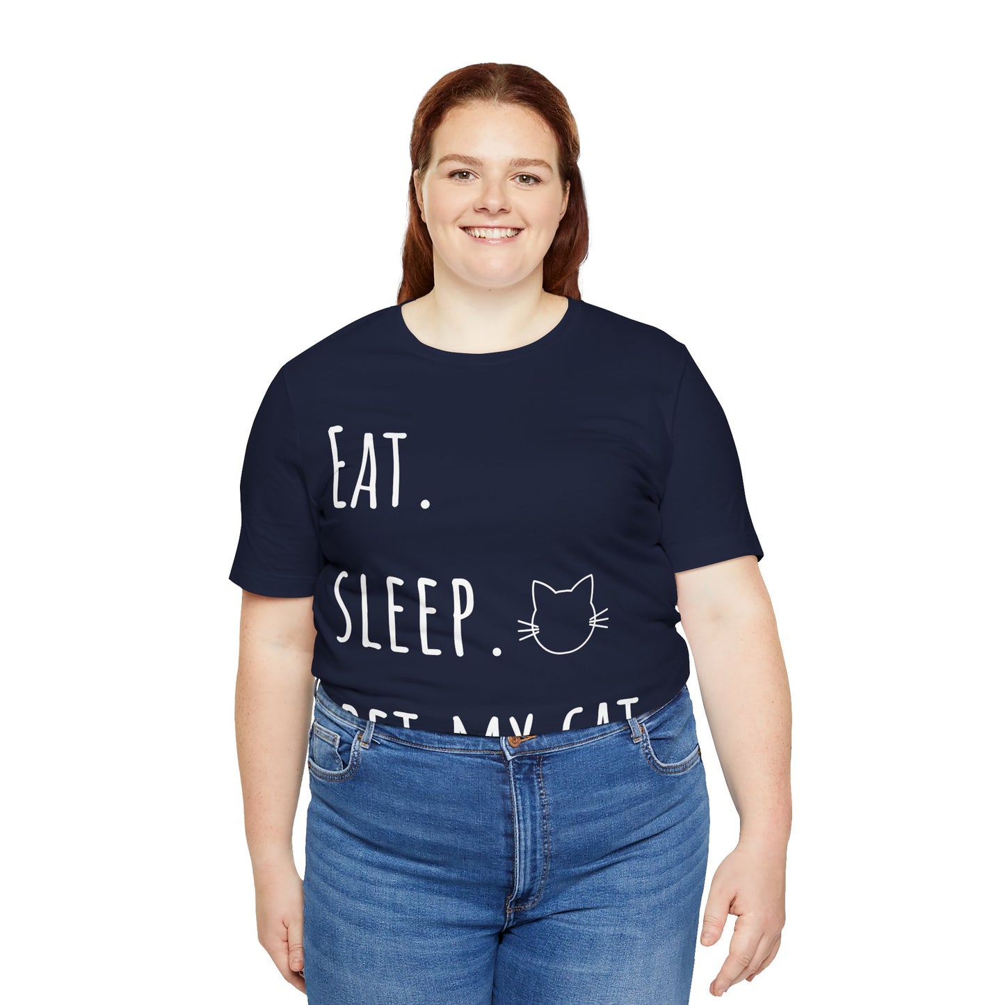 Eat. Sleep. Pet My Cat. T-Shirt - Arjuna Rigby Art and Lifestyle Store