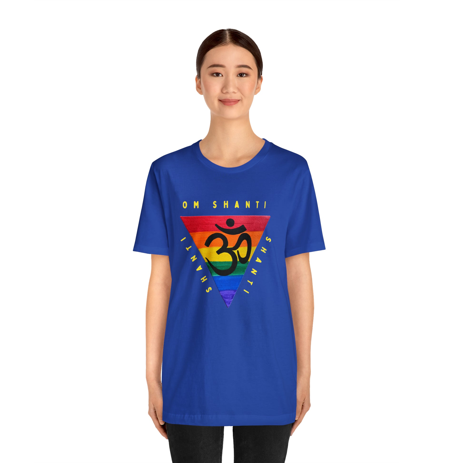 Rainbow Triangle OM T-Shirt - Arjuna Rigby Art and Lifestyle Store