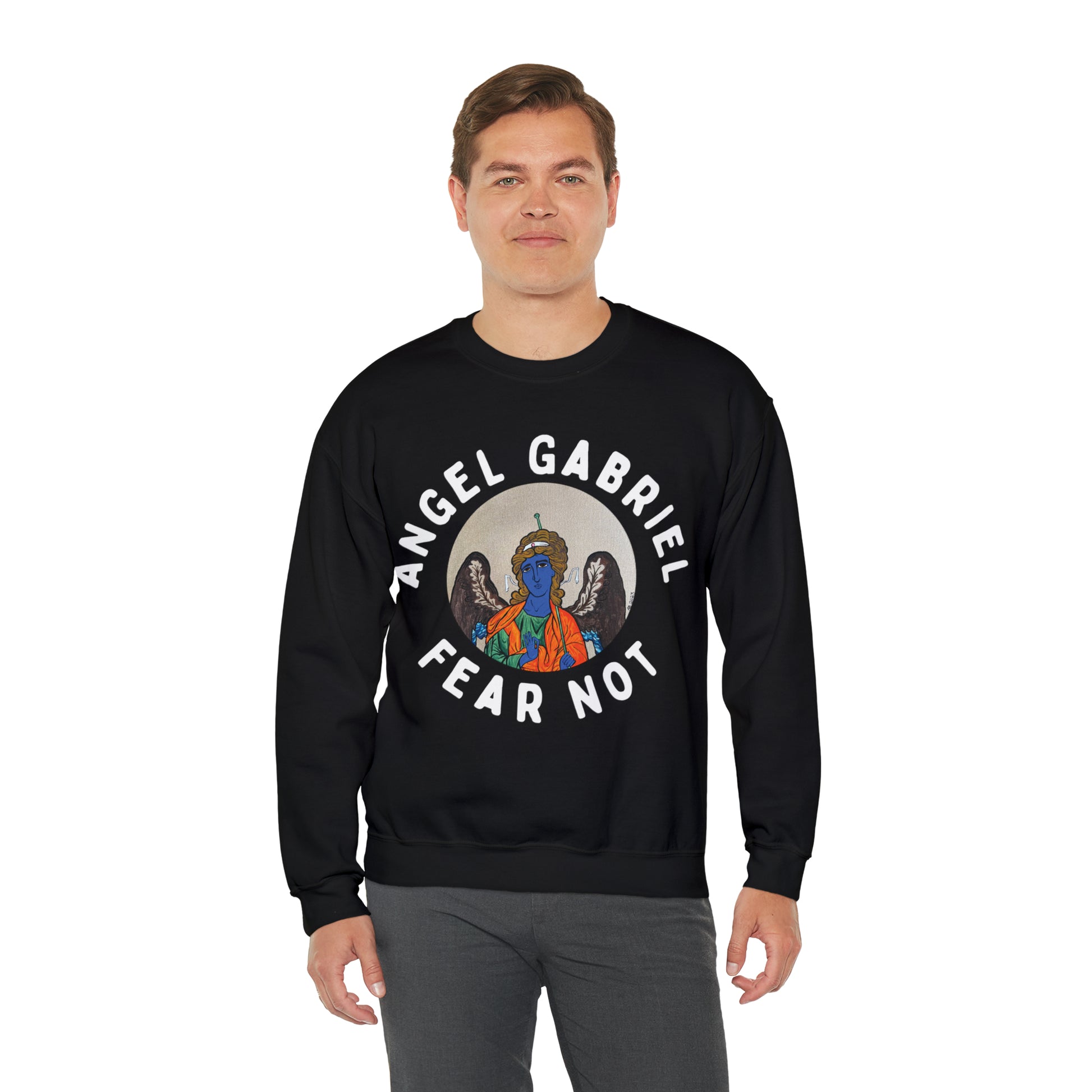 Angel Gabriel Crewneck Sweatshirt - Arjuna Rigby Art and Lifestyle Store