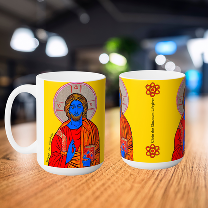 Christ the Quantum Lifegiver Jumbo Size Mug - Arjuna Rigby Art and Lifestyle Store