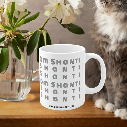 Om Shanti Shanti Shanti - Mug - Arjuna Rigby Art and Lifestyle Store