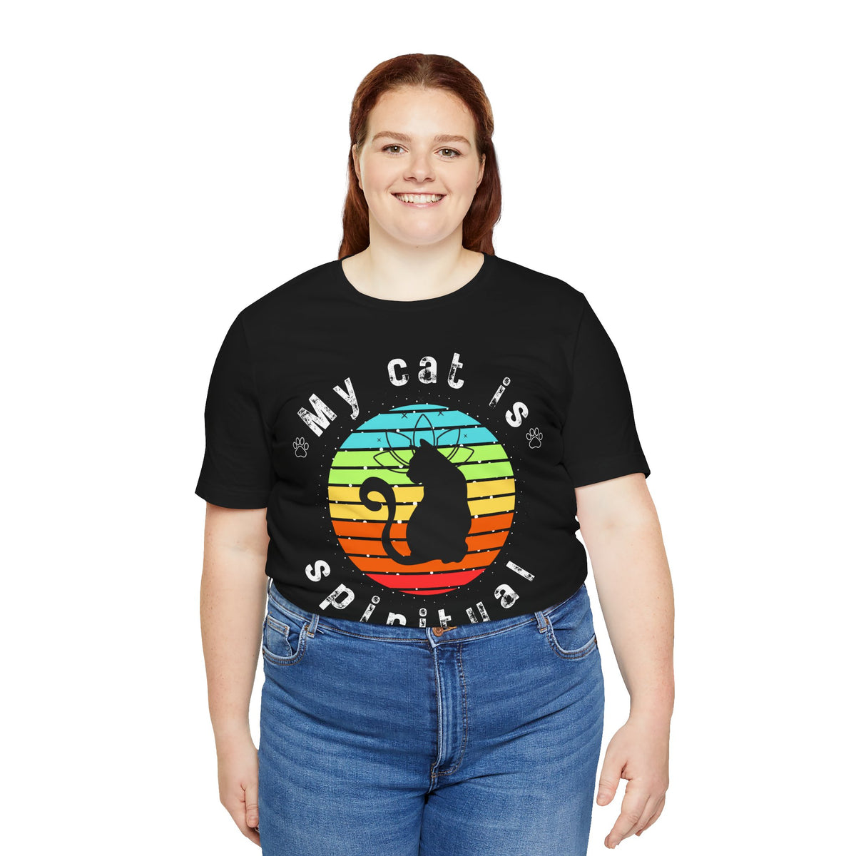 My Cat is Spiritual T-Shirt - Arjuna Rigby Art and Lifestyle Store