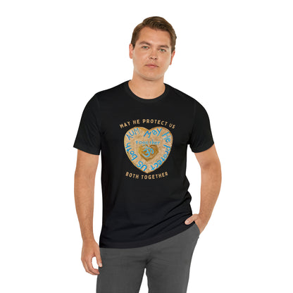 AUM May He Protect Us Both Together T-Shirt - Arjuna Rigby Art and Lifestyle Store