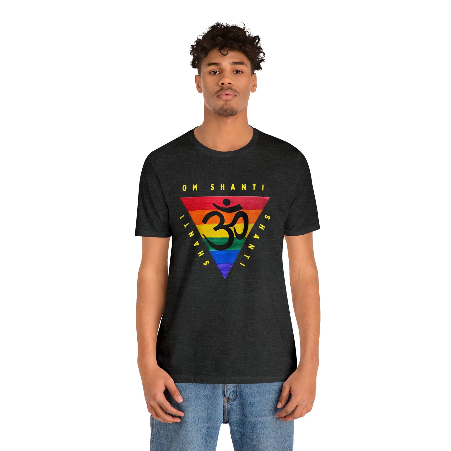 Rainbow Triangle OM T-Shirt - Arjuna Rigby Art and Lifestyle Store