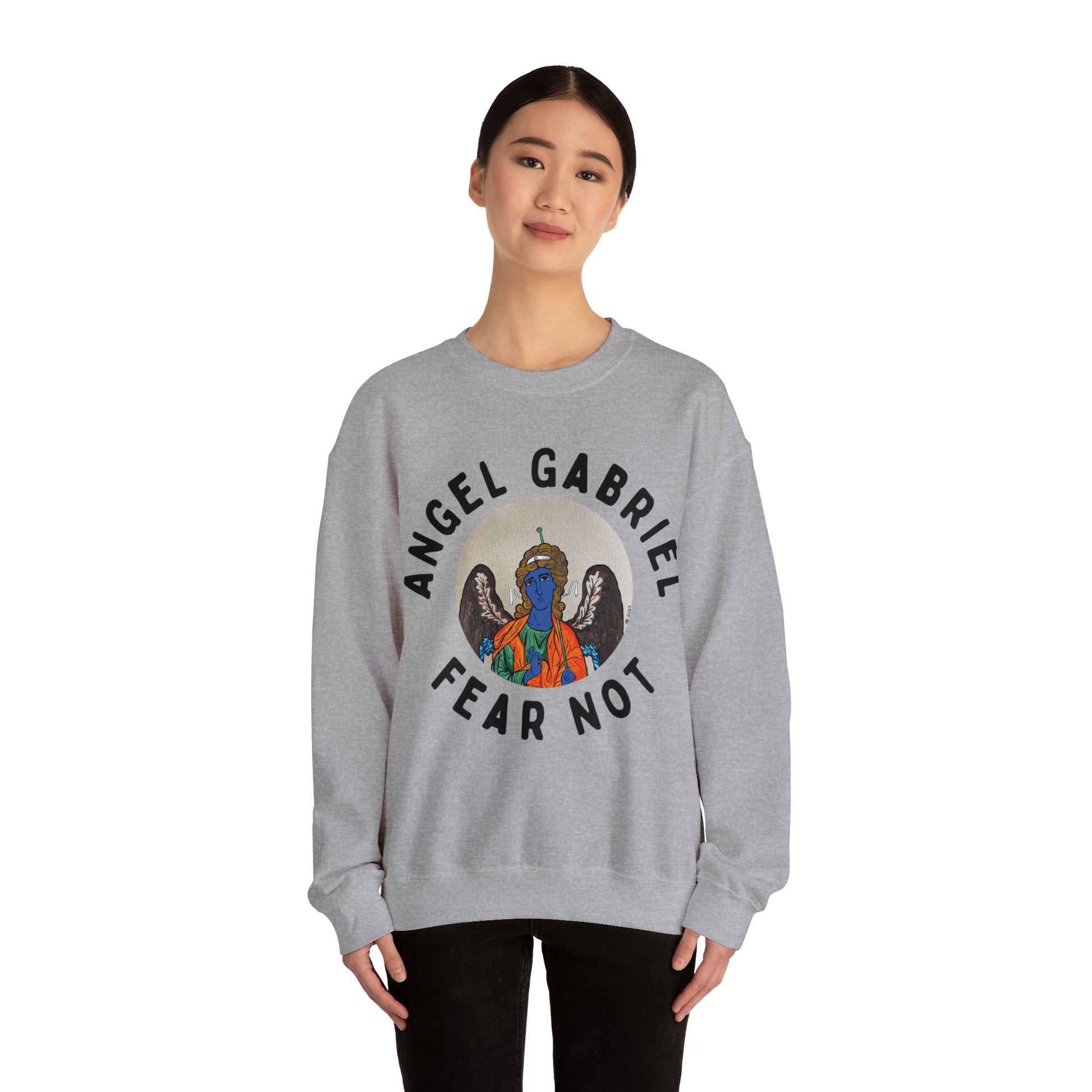 Angel Gabriel Crewneck Sweatshirt - Arjuna Rigby Art and Lifestyle Store