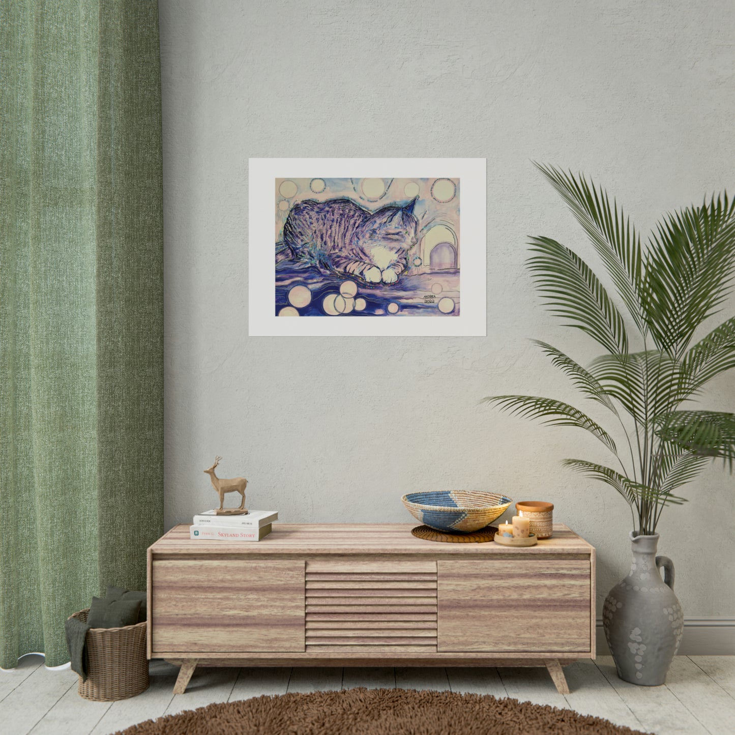 Cat Vibes Rolled Fine Art Print