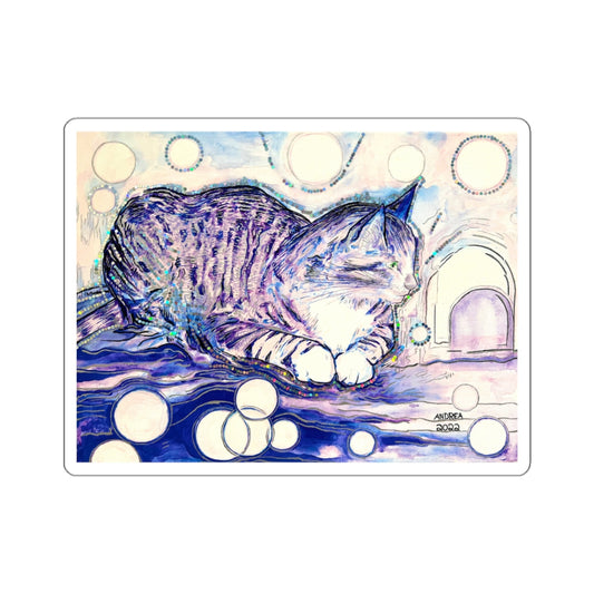 Cat Vibes Sticker - Arjuna Rigby Art and Lifestyle Store