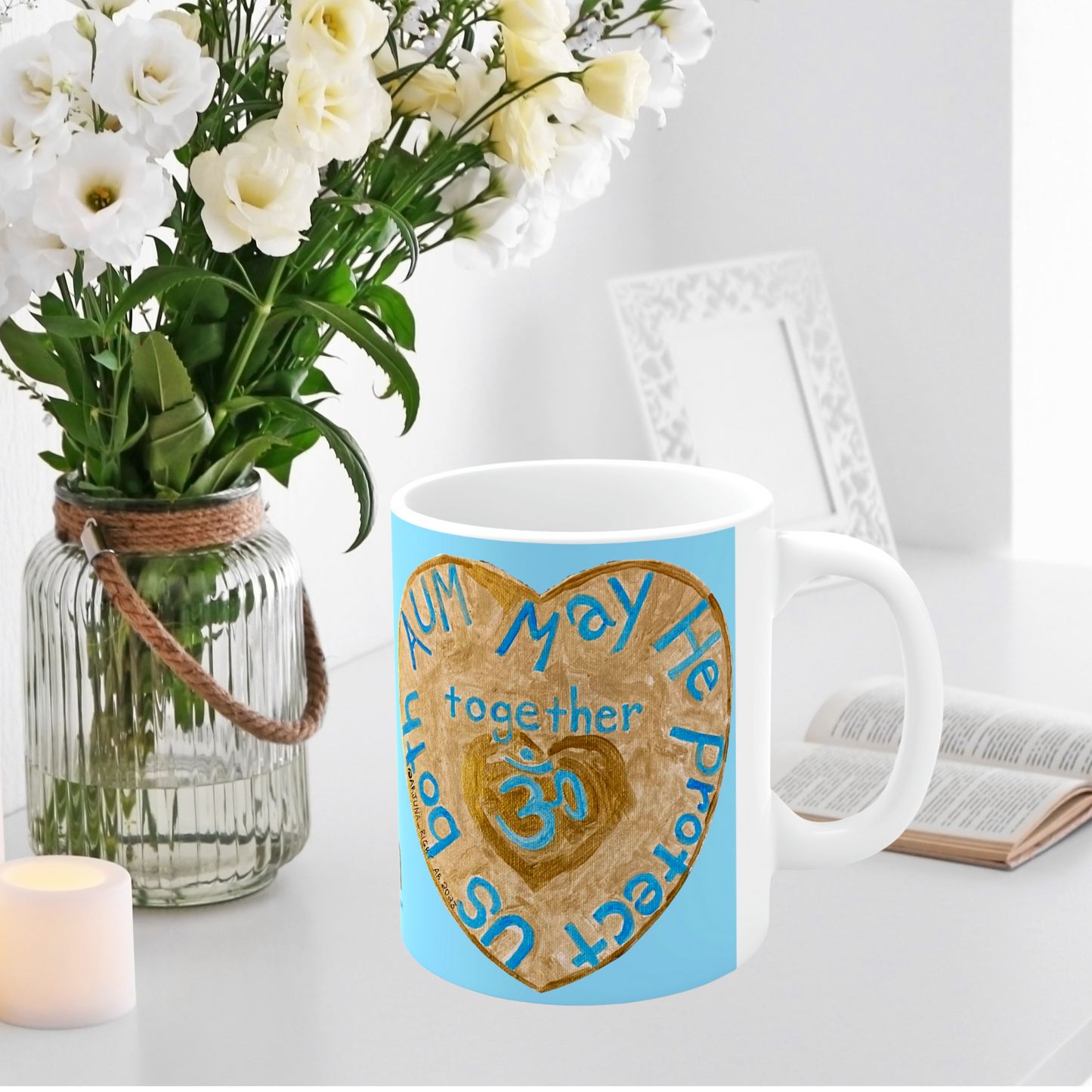 May He Protect Us Both Together - Mug - Arjuna Rigby Art and Lifestyle Store