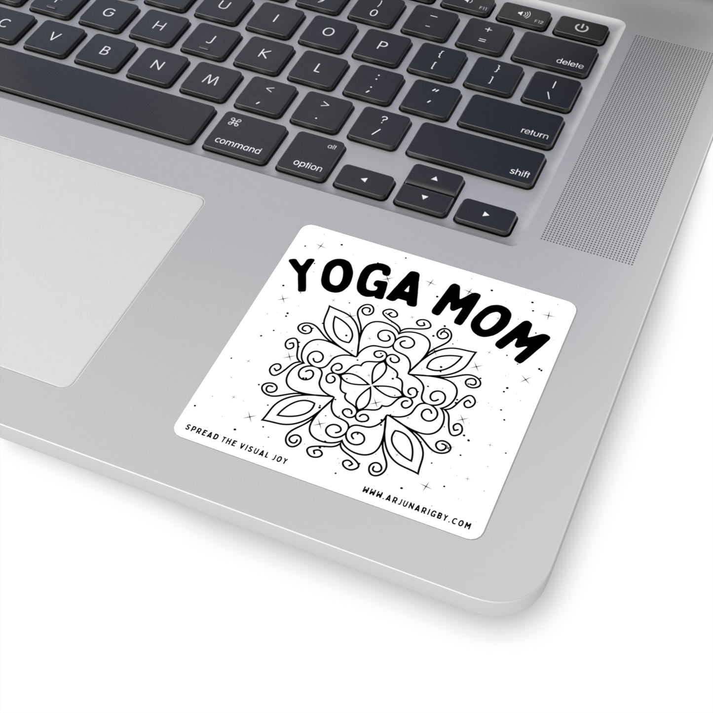 Yoga Mom Sticker White