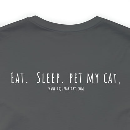 Eat. Sleep. Pet My Cat. - Classic T-Shirt - Arjuna Rigby Art and Lifestyle Store