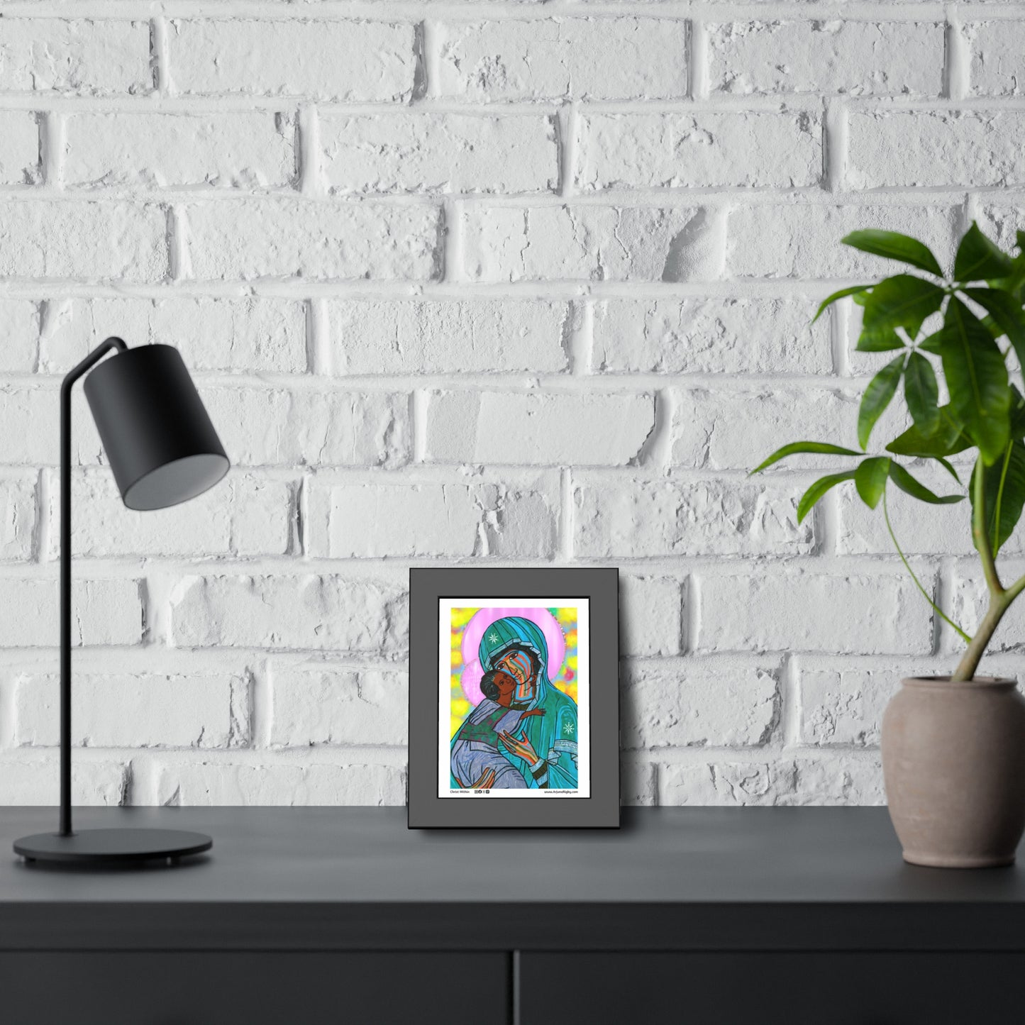 Christ Within Turquoise Framed Fine Art Posters