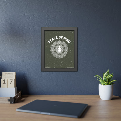 Peace of Mind Framed Fine Art Poster green background