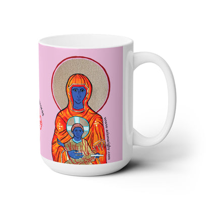 Christ and Theotokos Jumbo Size Mug - Arjuna Rigby Art and Lifestyle Store