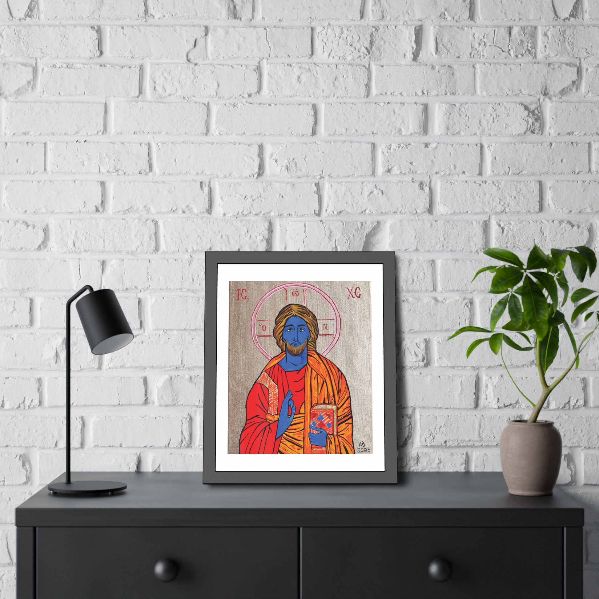 Christ the Quantum Lifegiver Framed Fine Art Posters - Arjuna Rigby Art and Lifestyle Store