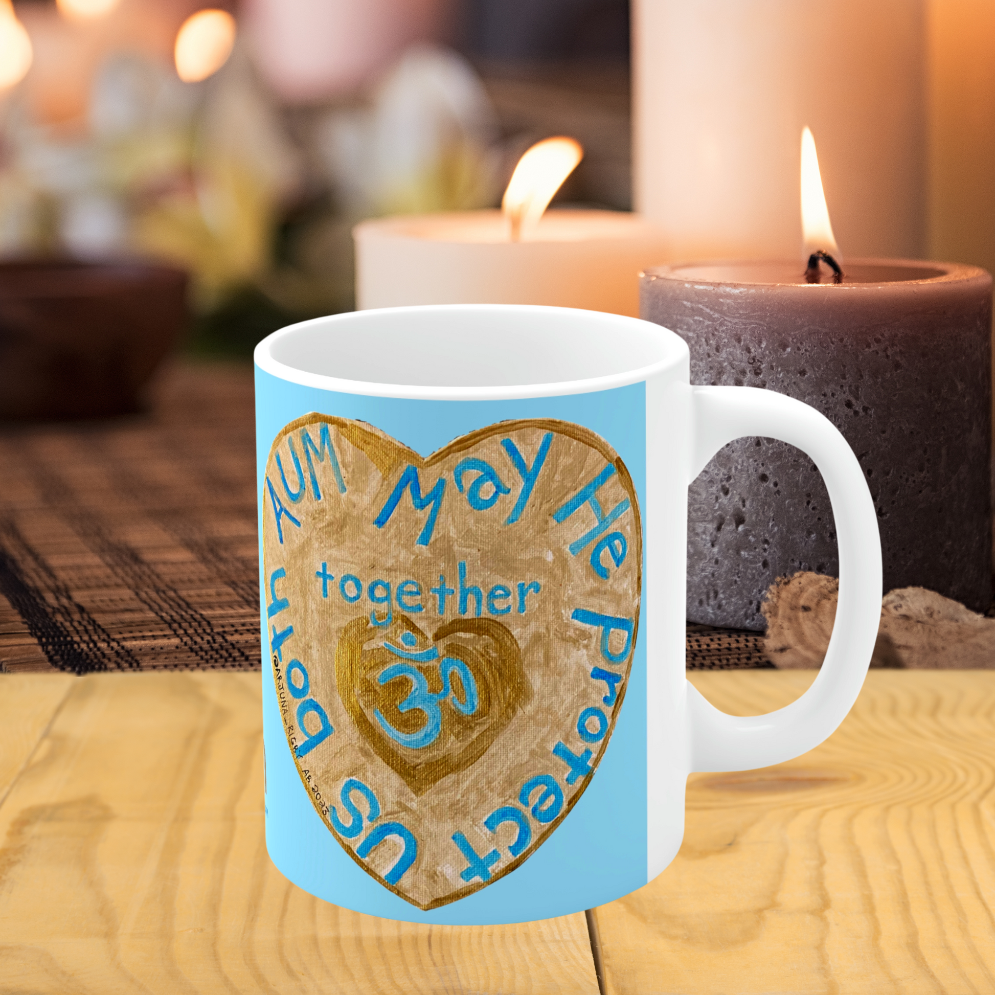 May He Protect Us Both Together - Mug - Arjuna Rigby Art and Lifestyle Store