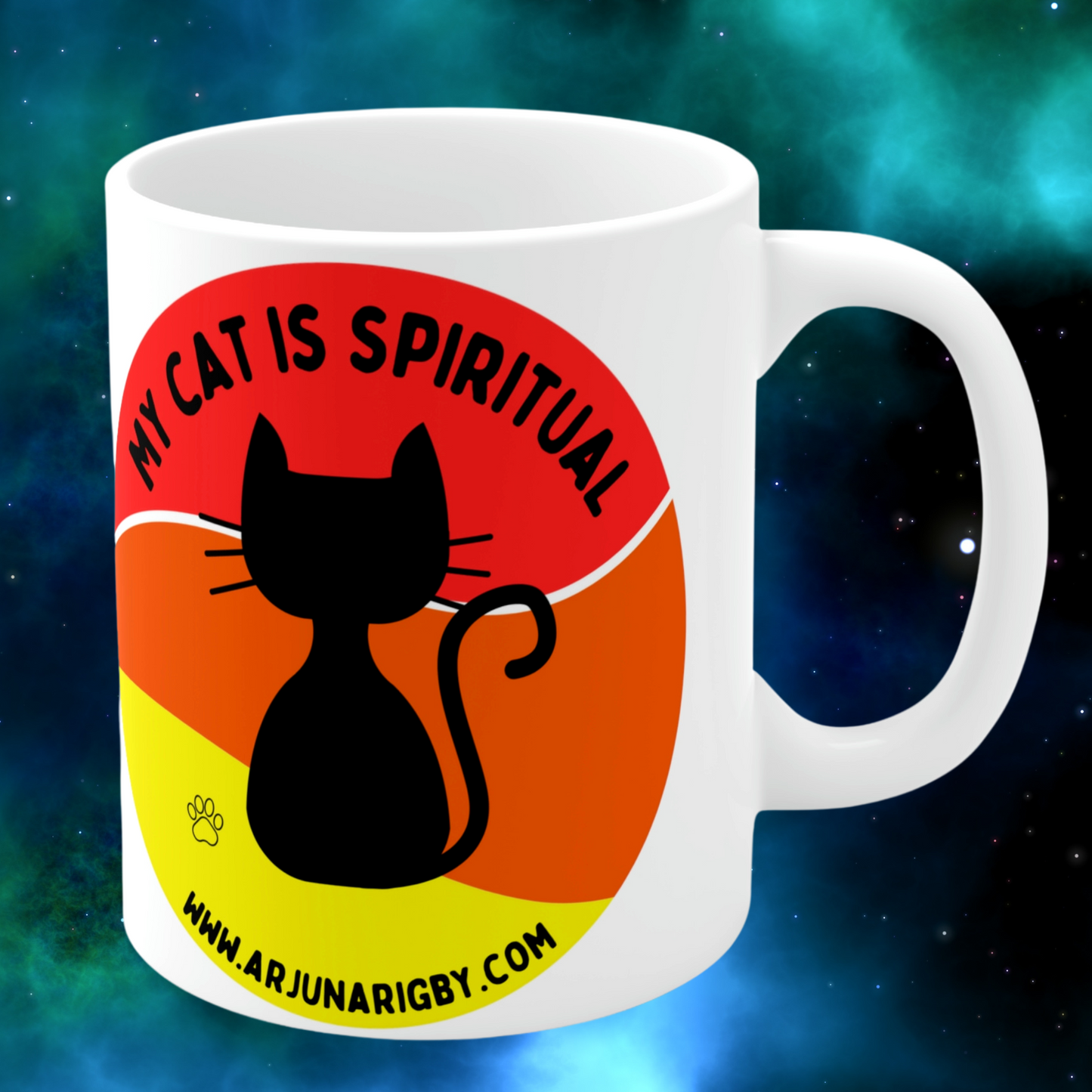 My Cat is Spiritual - Mug - Arjuna Rigby Art and Lifestyle Store