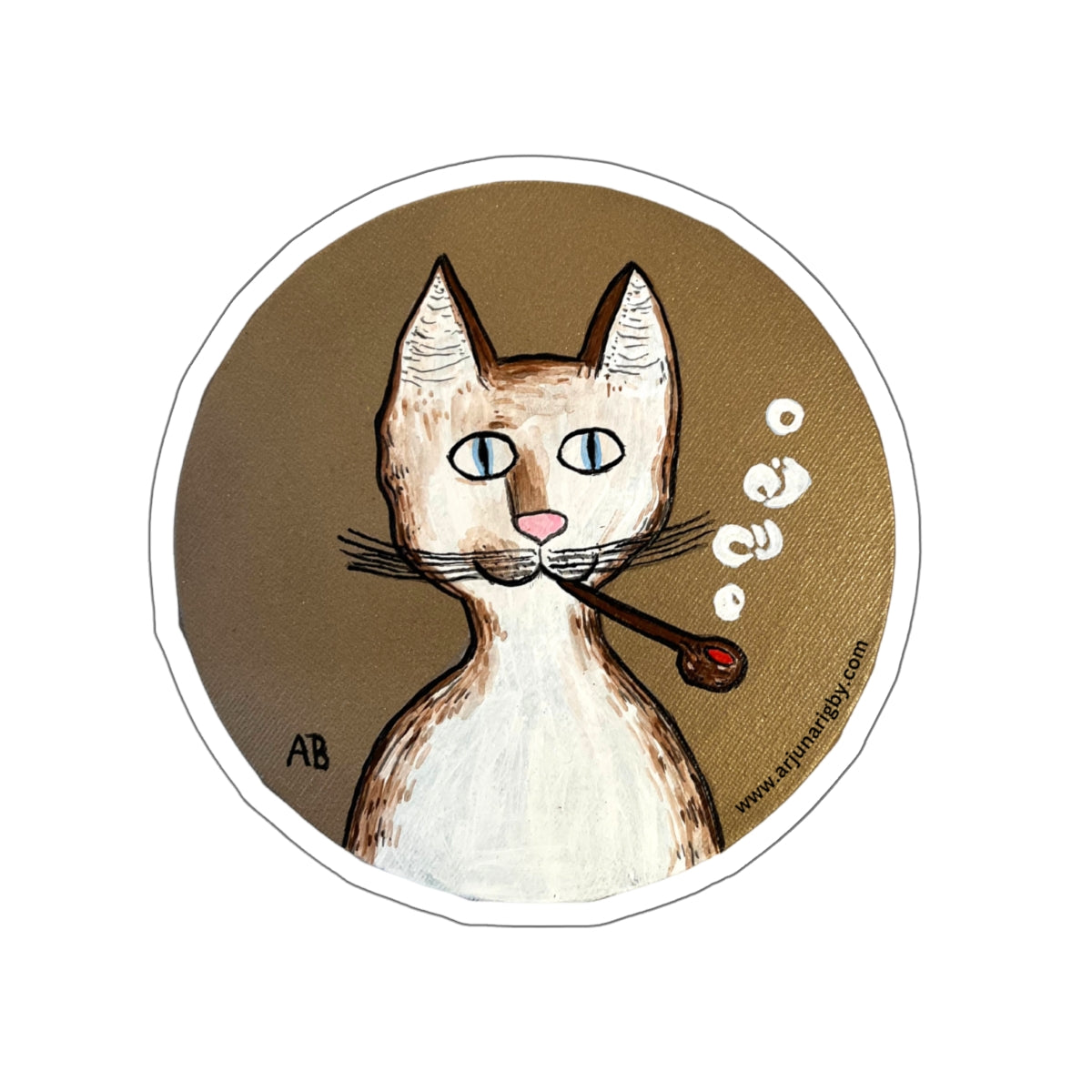 Gentleman's Cat Sticker - Arjuna Rigby Art and Lifestyle Store