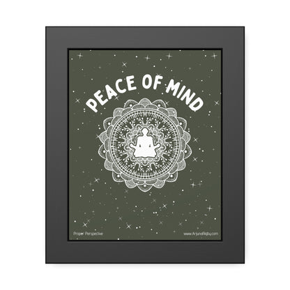 Peace of Mind Framed Fine Art Poster green background