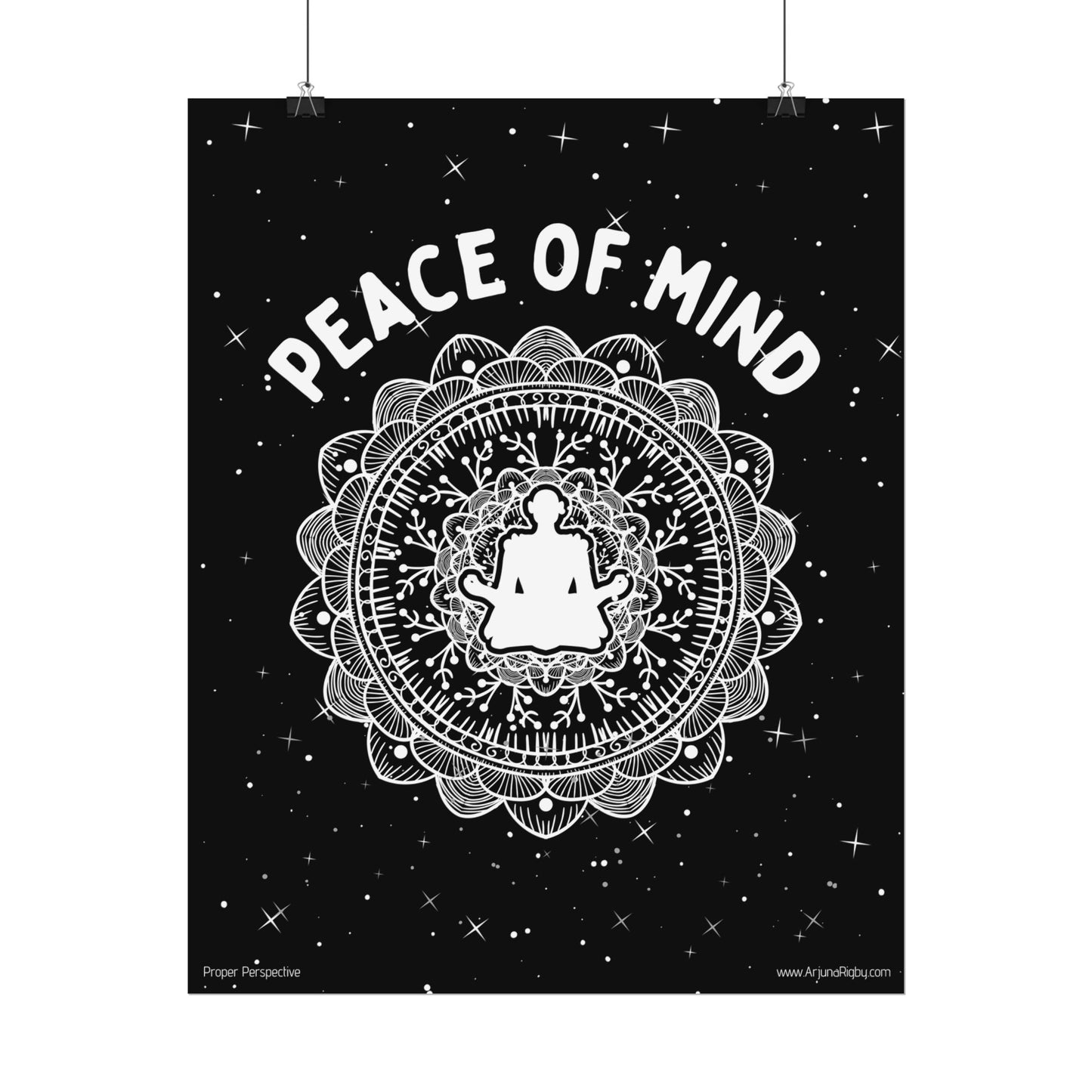 Peace of Mind Fine Art Poster black background