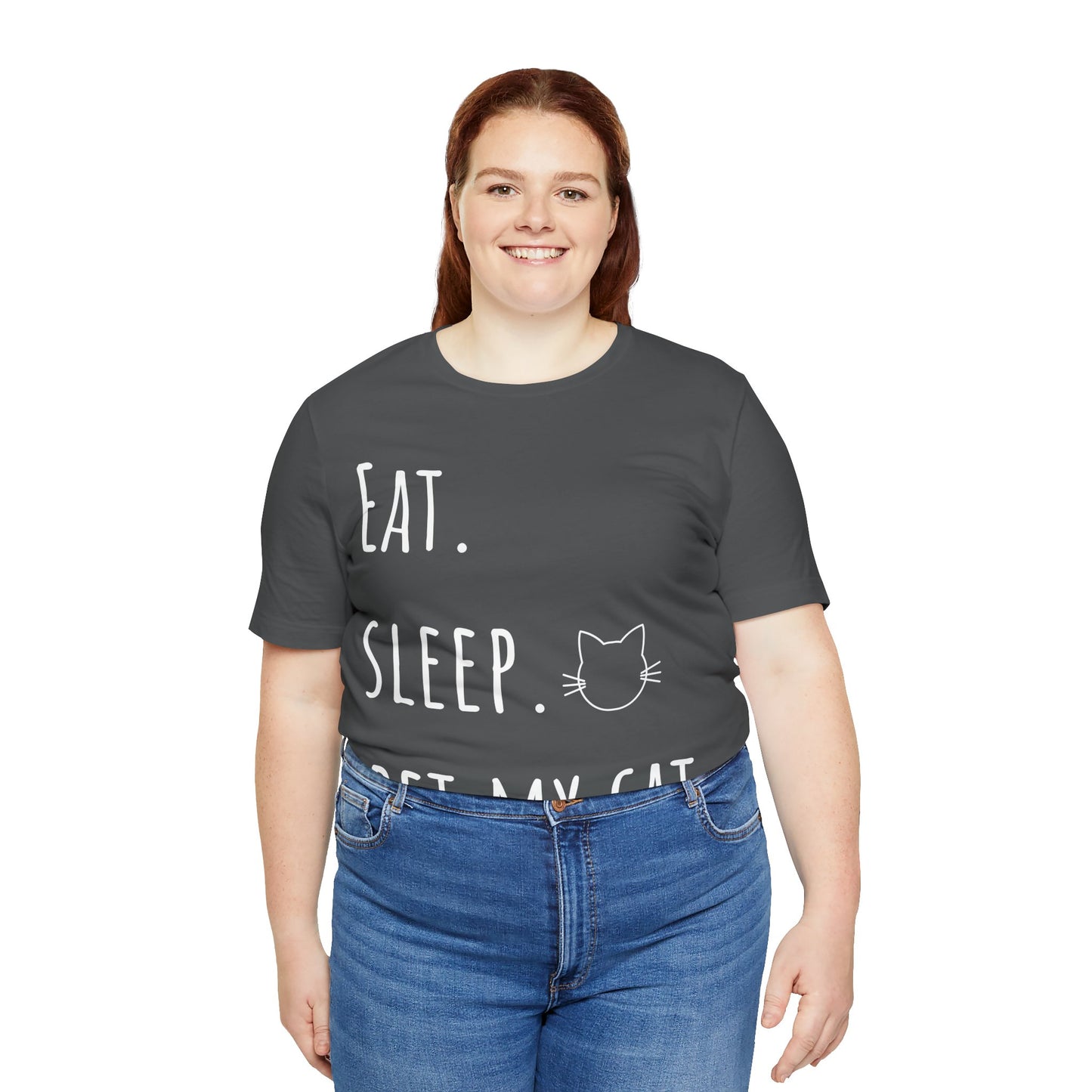 Eat. Sleep. Pet My Cat. T-Shirt - Arjuna Rigby Art and Lifestyle Store