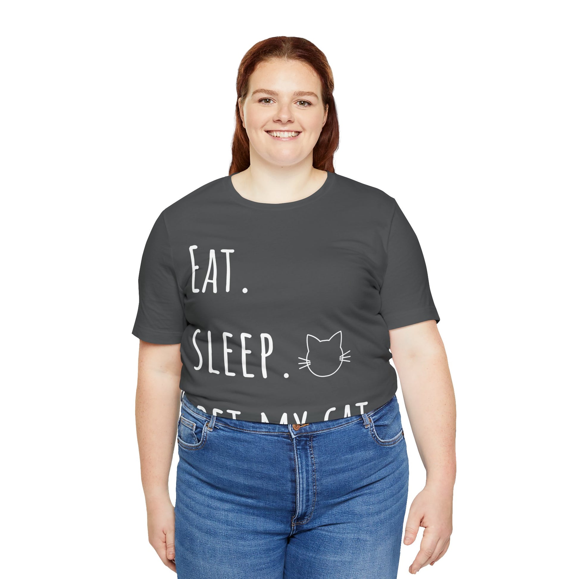 Eat. Sleep. Pet My Cat. T-Shirt - Arjuna Rigby Art and Lifestyle Store