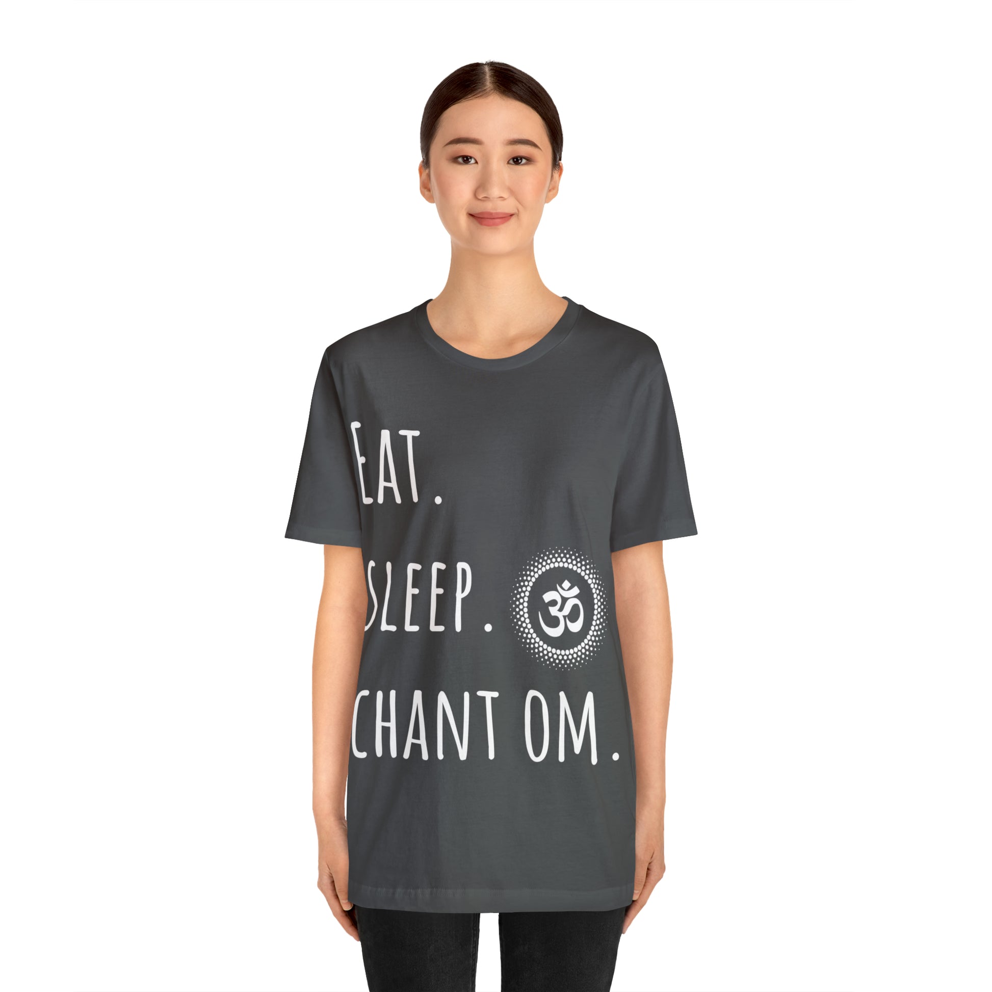 Eat. Sleep. Chant Om. T-Shirt - Arjuna Rigby Art and Lifestyle Store