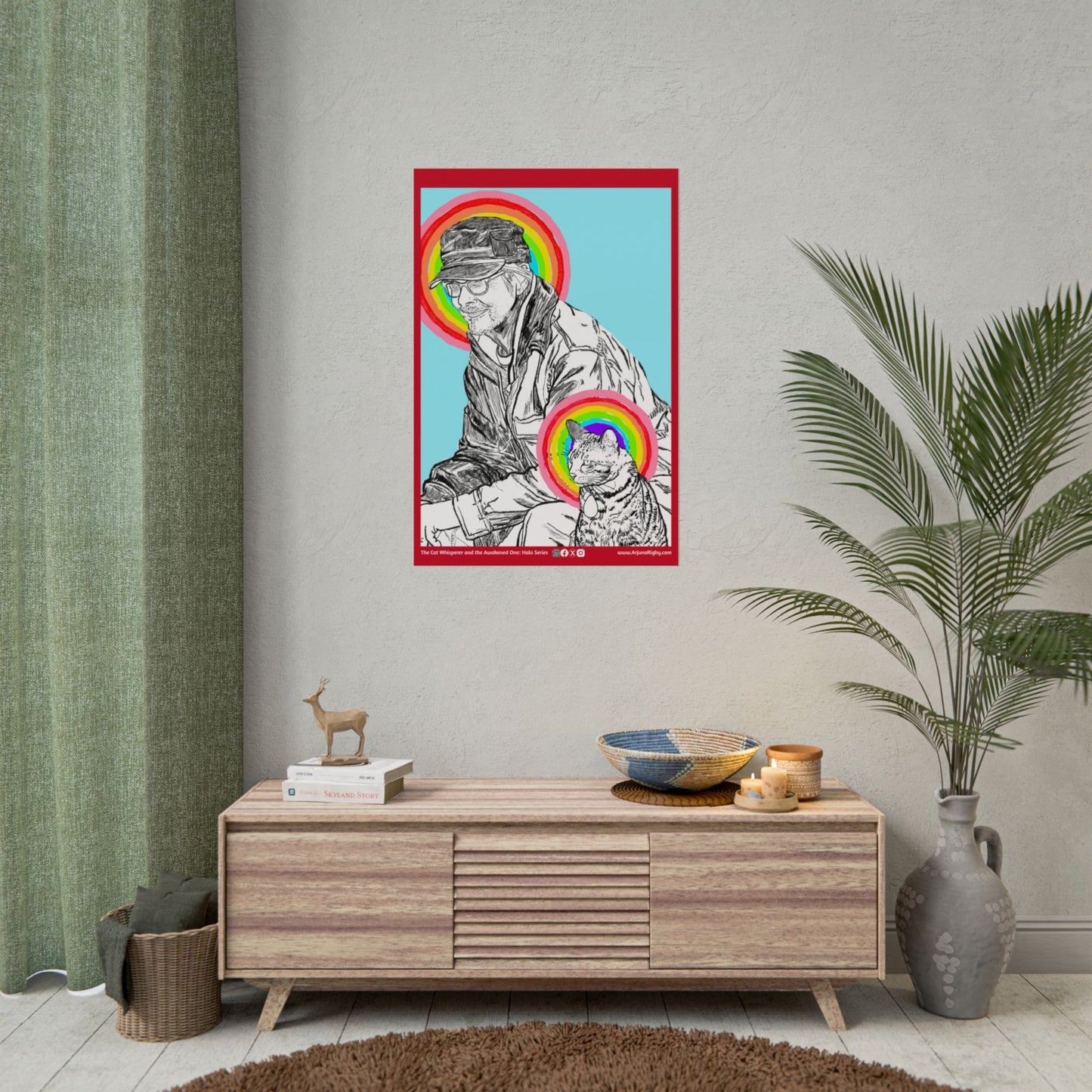 The Cat Whisperer and the Awakened One Rolled Fine Art Print