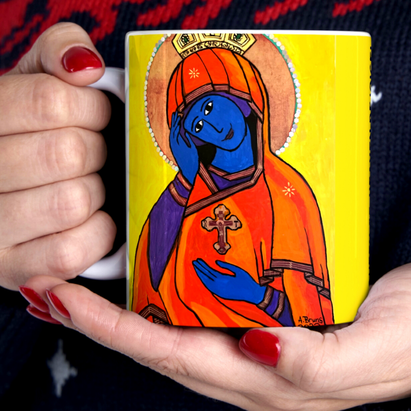 O Queen of Heaven Rejoice! - Mug - Arjuna Rigby Art and Lifestyle Store