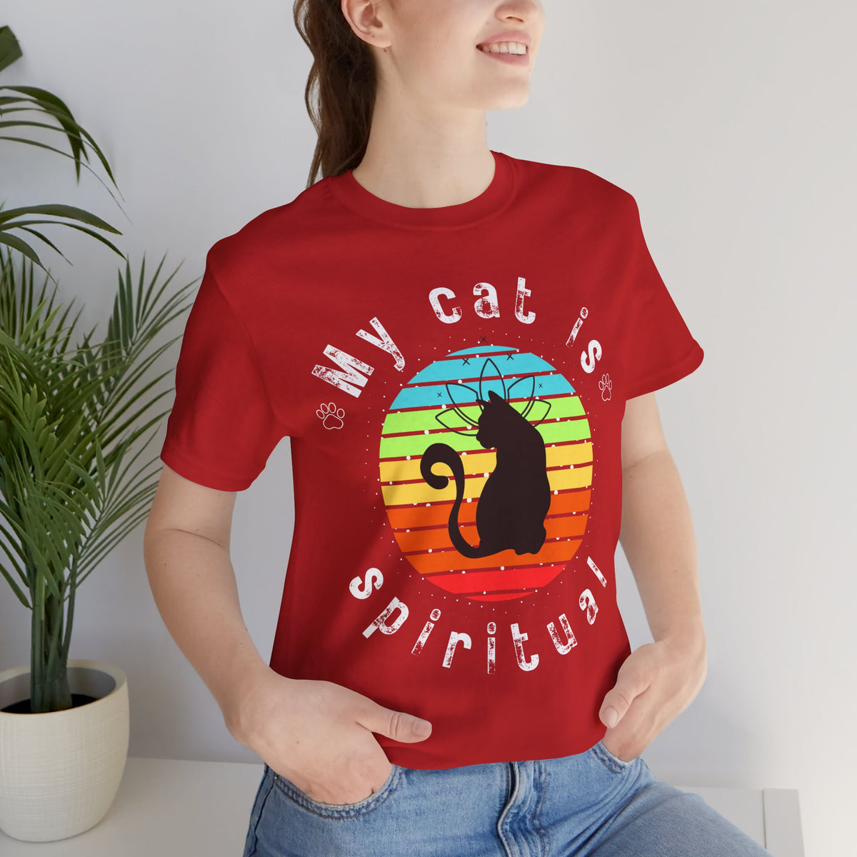 My Cat is Spiritual T-Shirt - Arjuna Rigby Art and Lifestyle Store