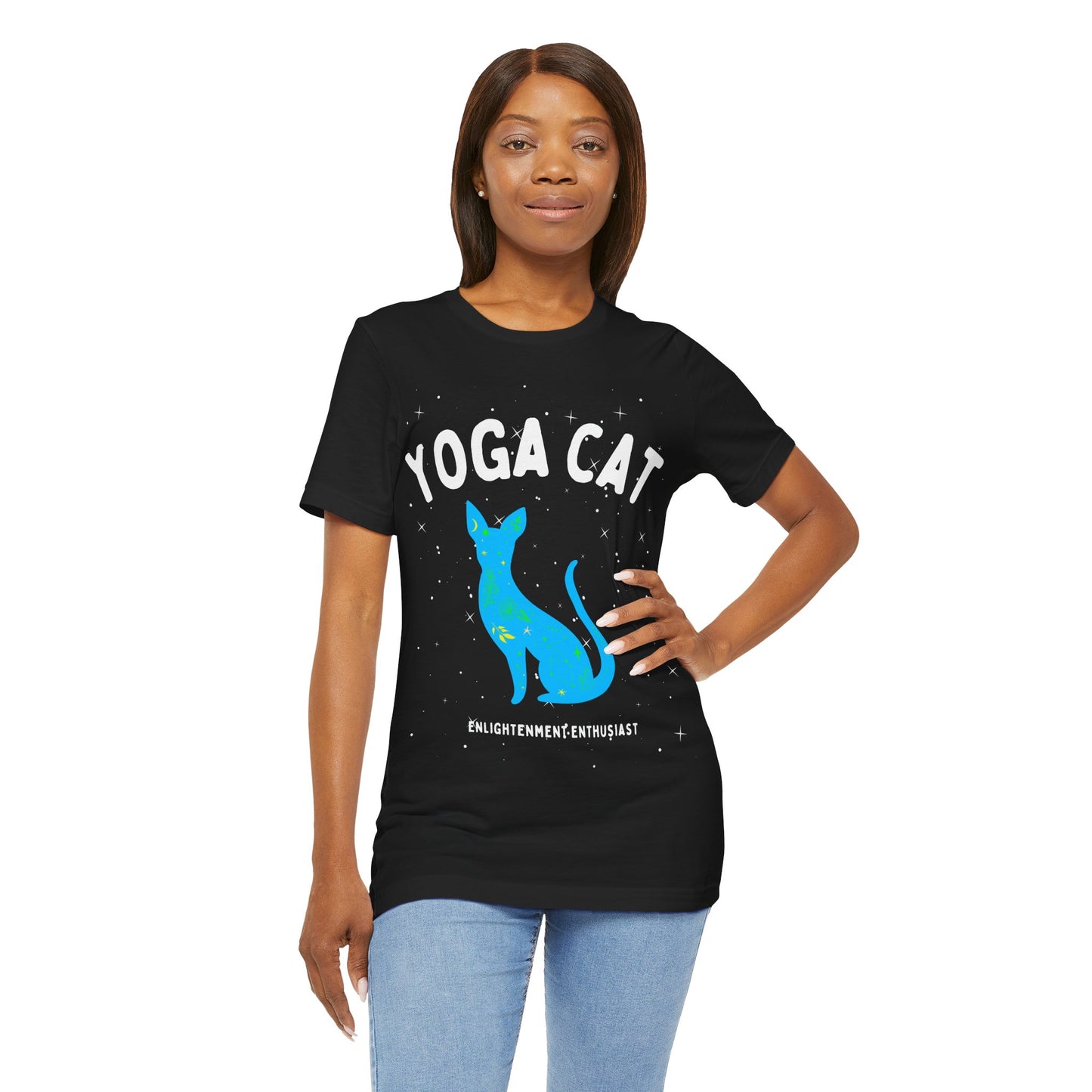 Yoga Cat T-Shirt - Arjuna Rigby Art and Lifestyle Store