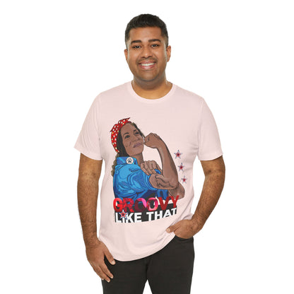 Arjuna Rigby Art & Lifestyle Kamala Harris Childless Cat Lady T-Shirt