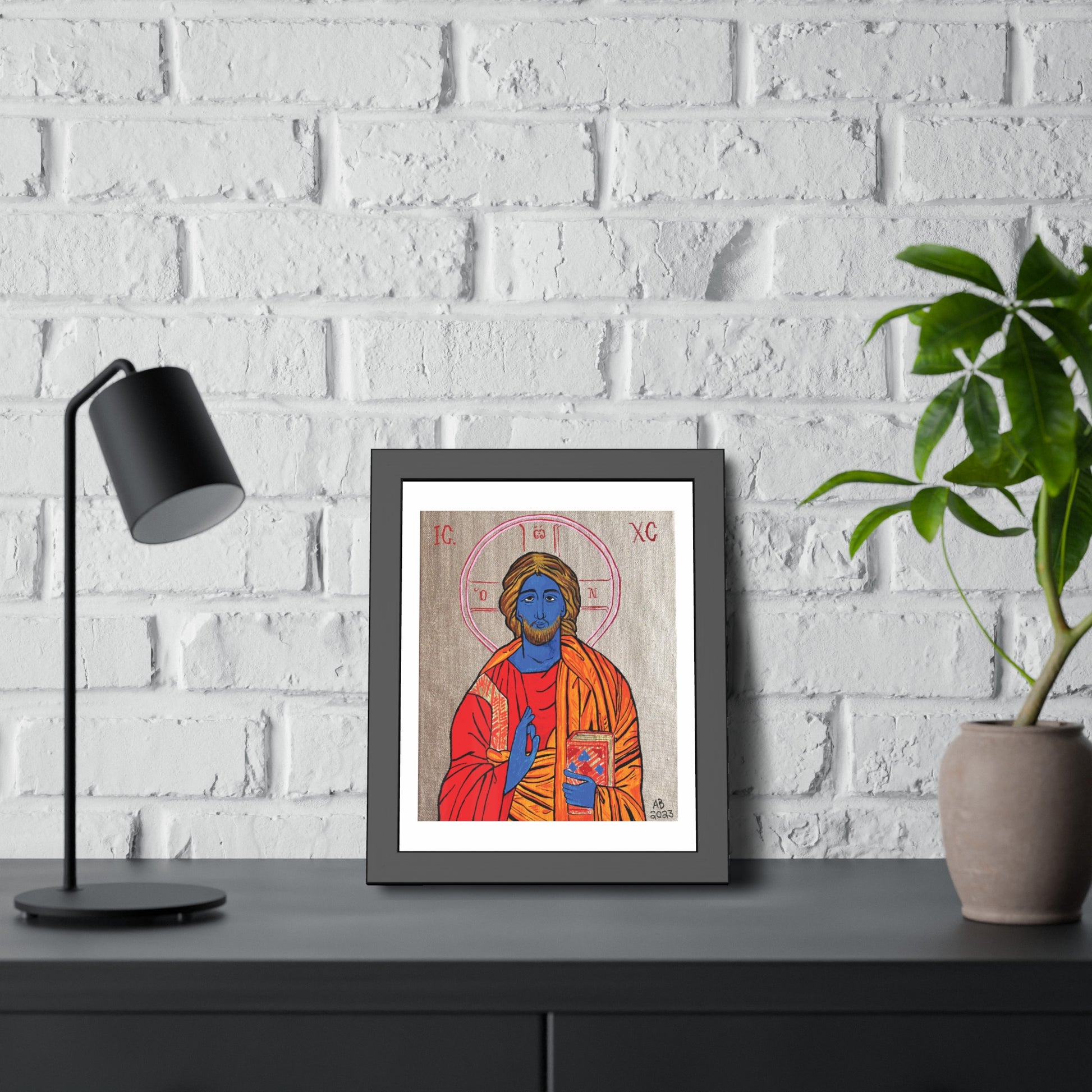 Christ the Quantum Lifegiver Framed Fine Art Posters - Arjuna Rigby Art and Lifestyle Store