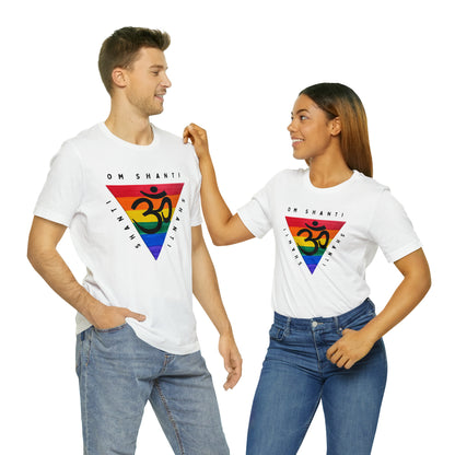 Rainbow Triangle OM T-Shirt - Arjuna Rigby Art and Lifestyle Store