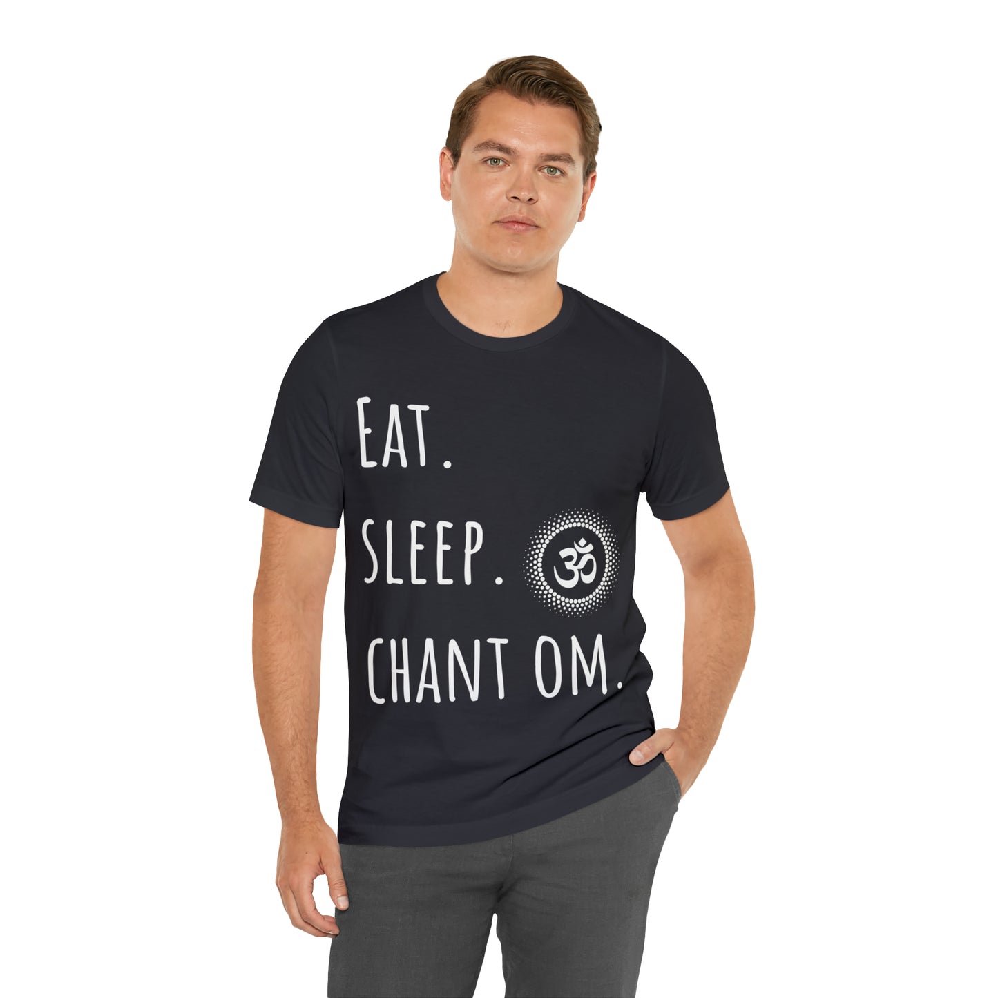 Eat. Sleep. Chant Om. T-Shirt - Arjuna Rigby Art and Lifestyle Store