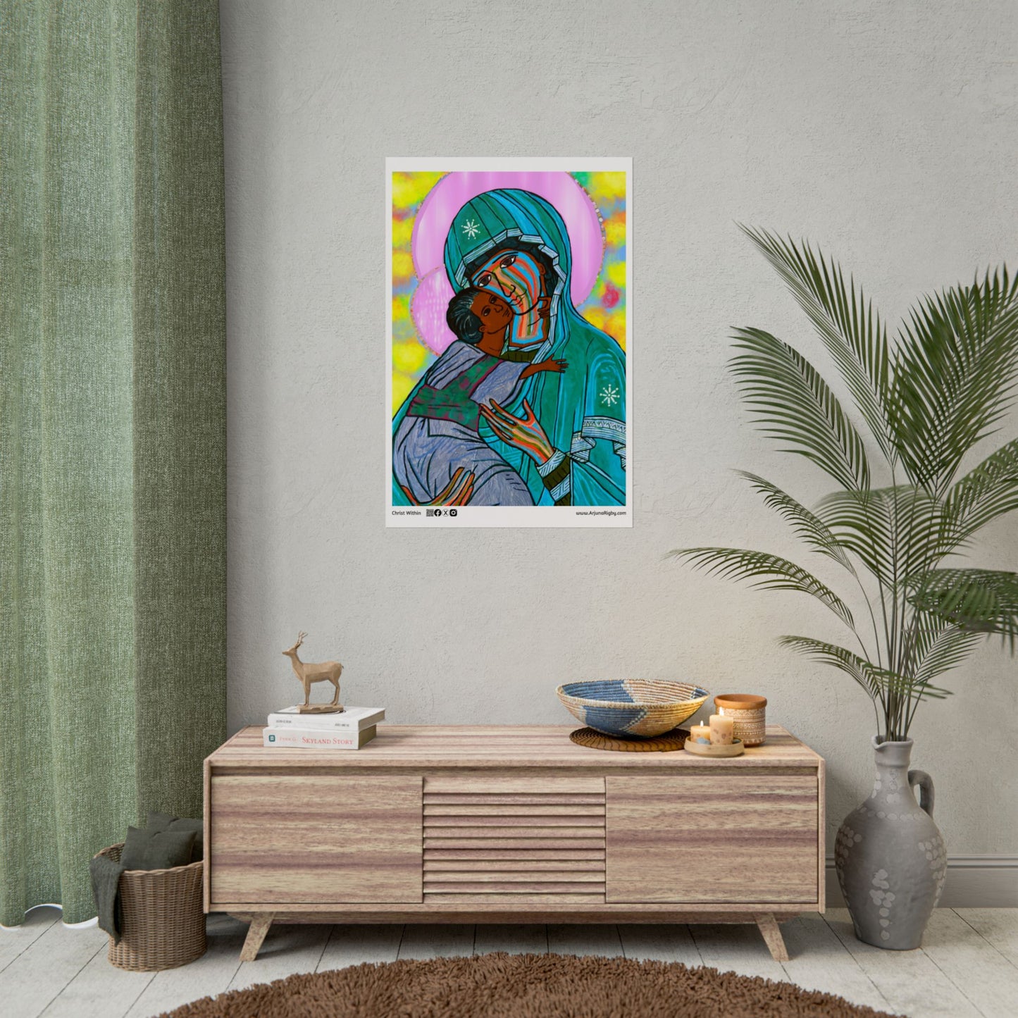 Christ Within Turquoise Rolled Fine Art Print