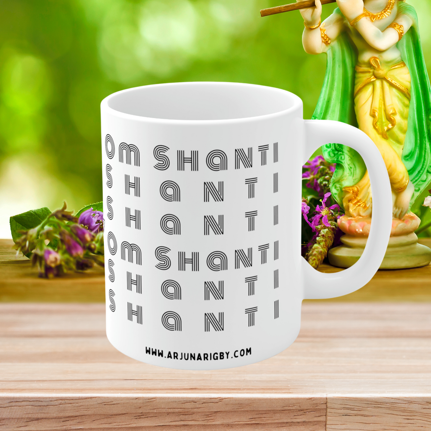 Om Shanti Shanti Shanti - Mug - Arjuna Rigby Art and Lifestyle Store