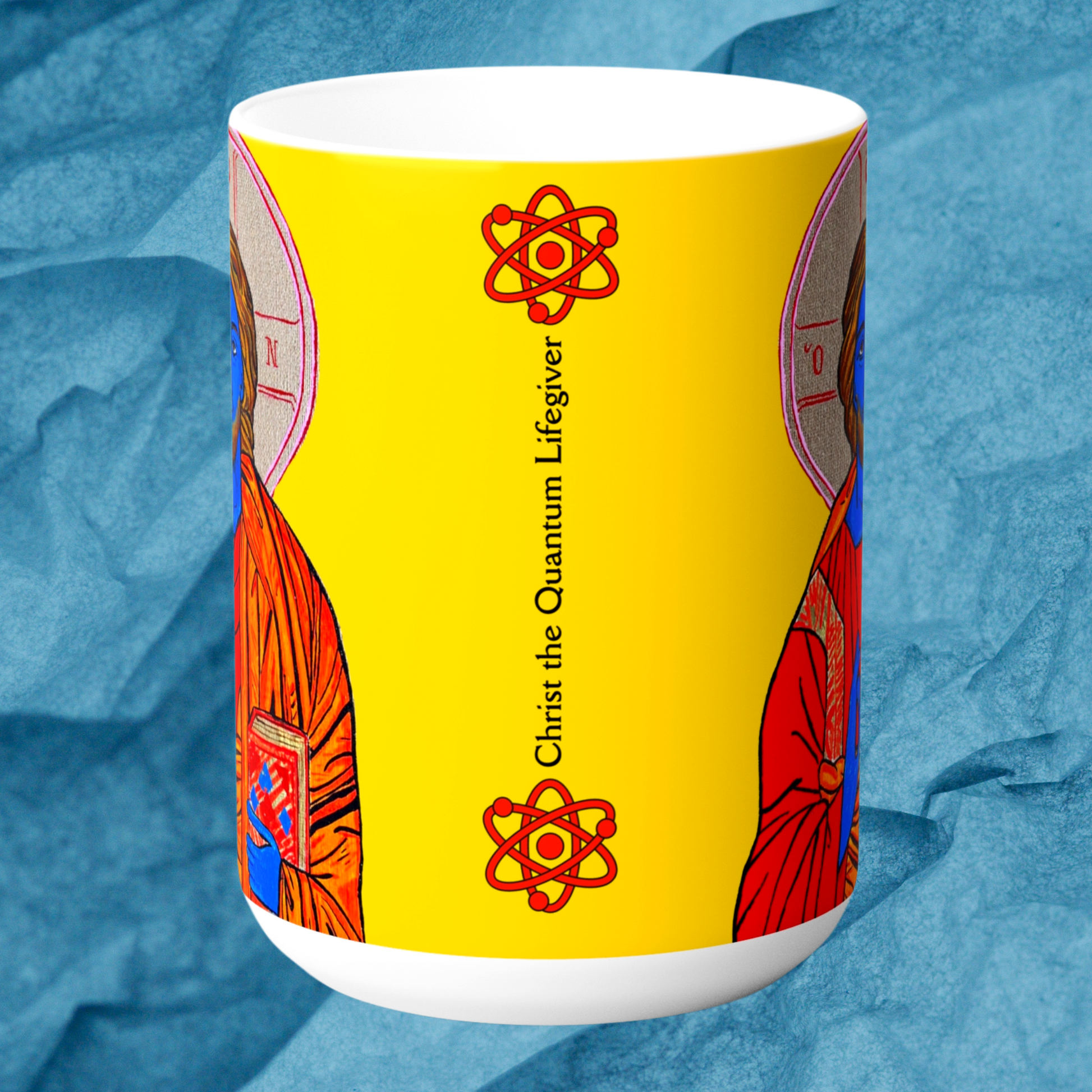 Christ the Quantum Lifegiver Jumbo Size Mug - Arjuna Rigby Art and Lifestyle Store