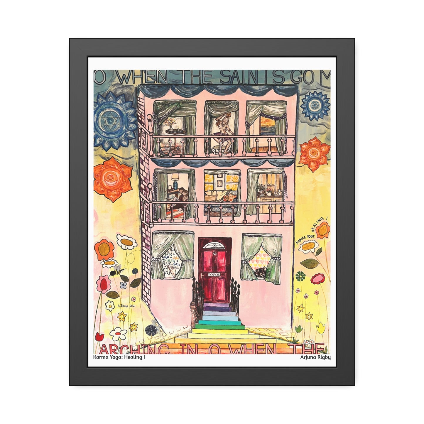 Karma Yoga: Healing I Framed Fine Art Print