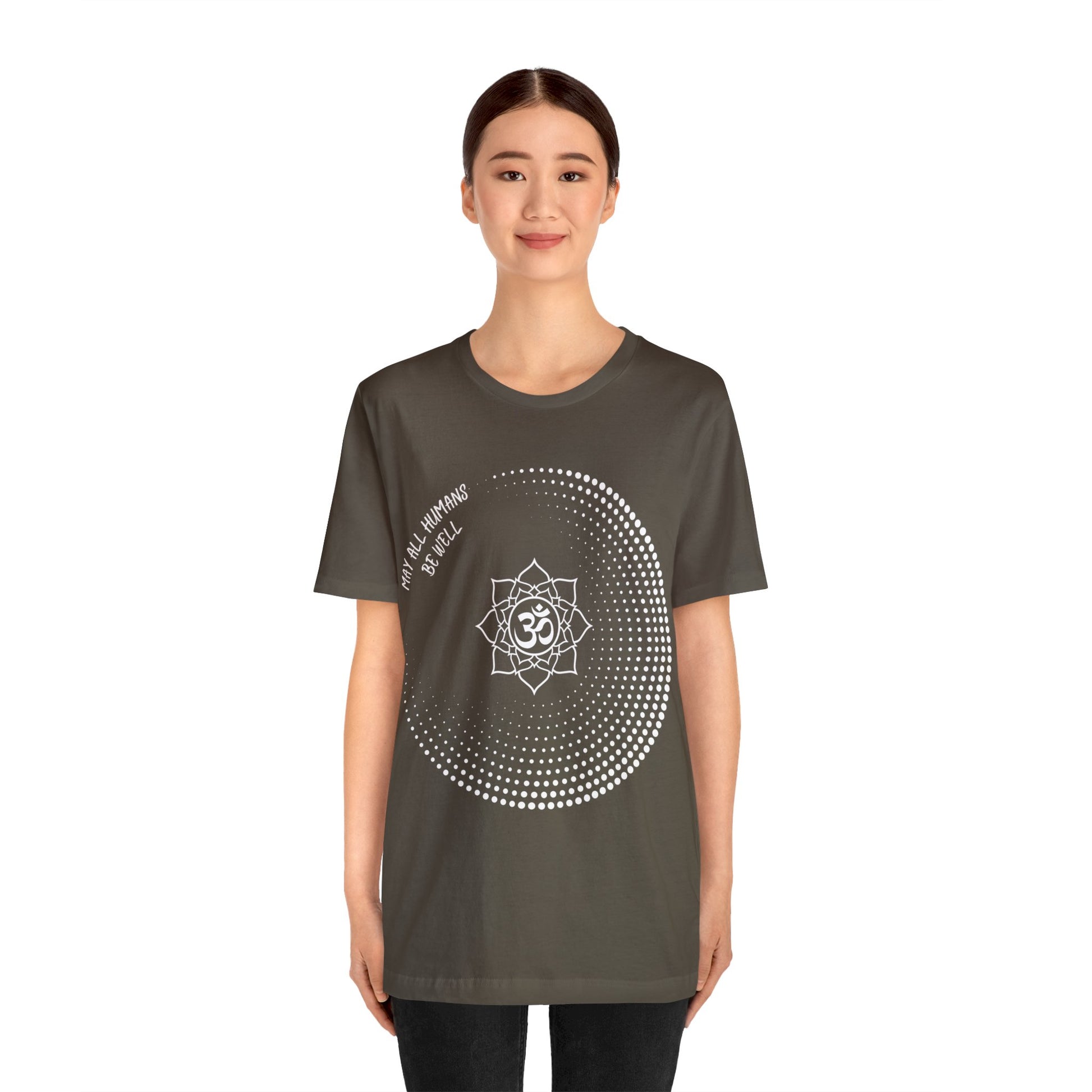 May All Humans Be Well T-Shirt - Arjuna Rigby Art and Lifestyle Store