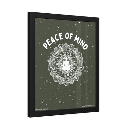 Peace of Mind Framed Fine Art Poster green background