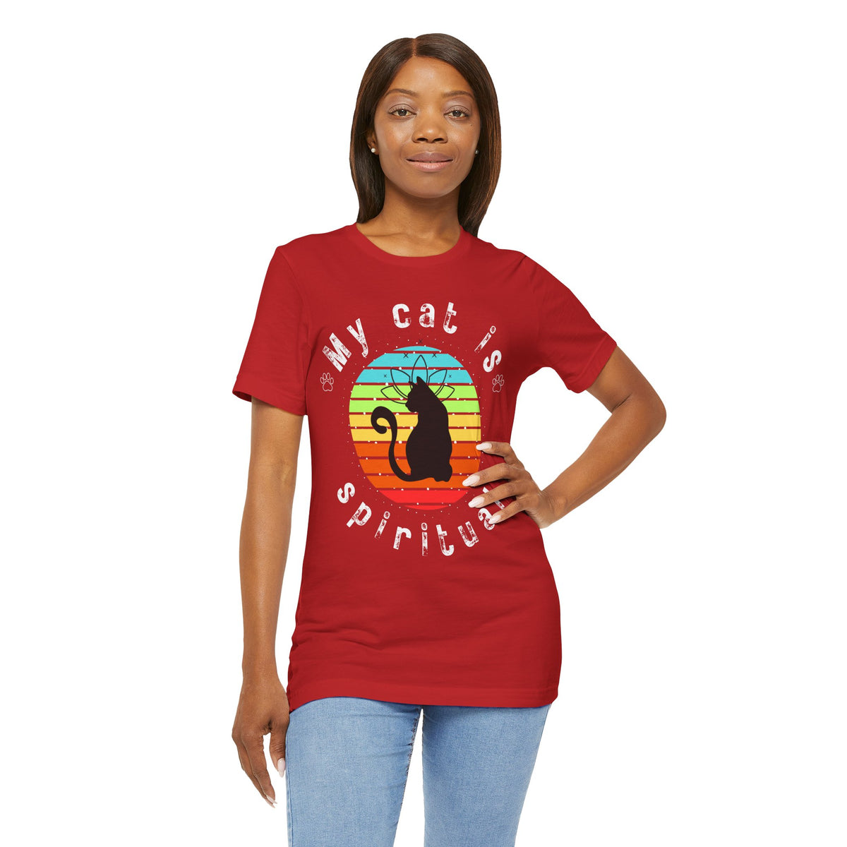 My Cat is Spiritual T-Shirt - Arjuna Rigby Art and Lifestyle Store