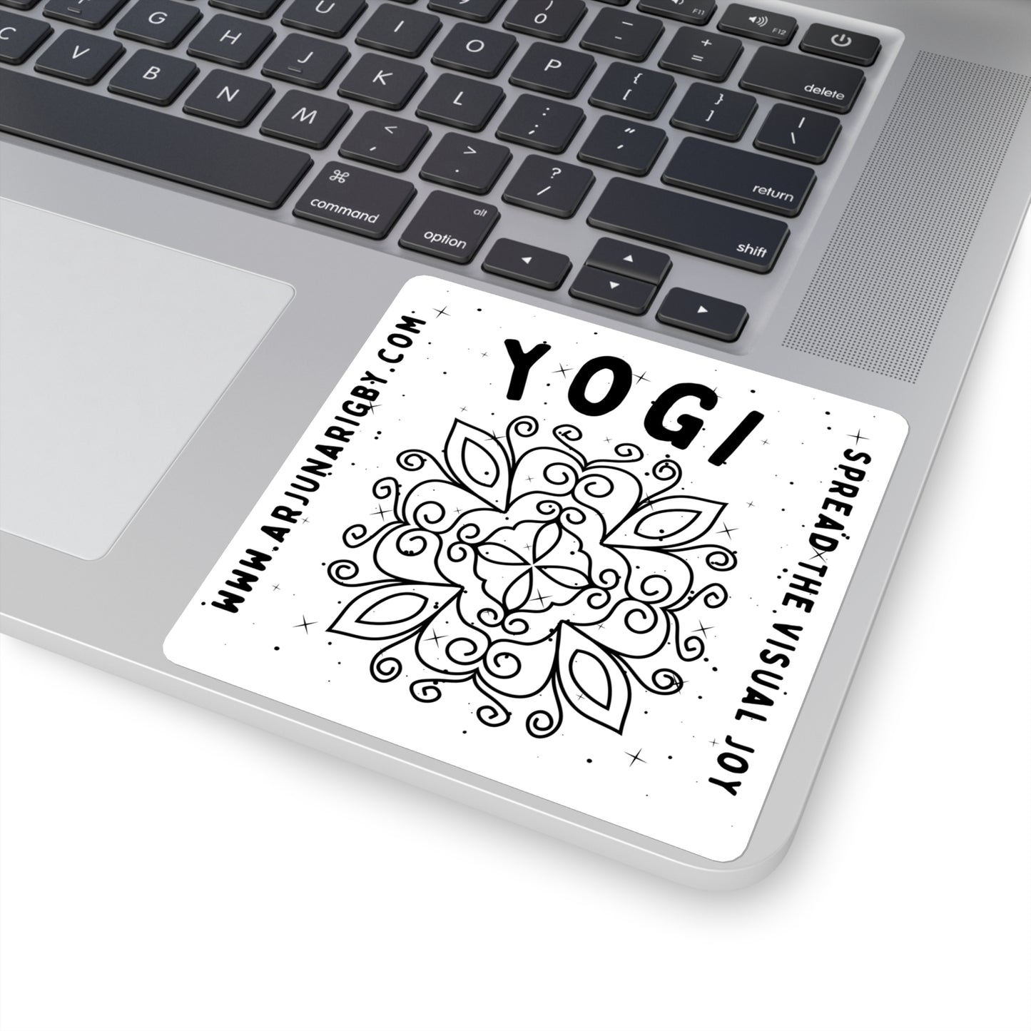 Yogi Sticker (White) - Arjuna Rigby Art and Lifestyle Store