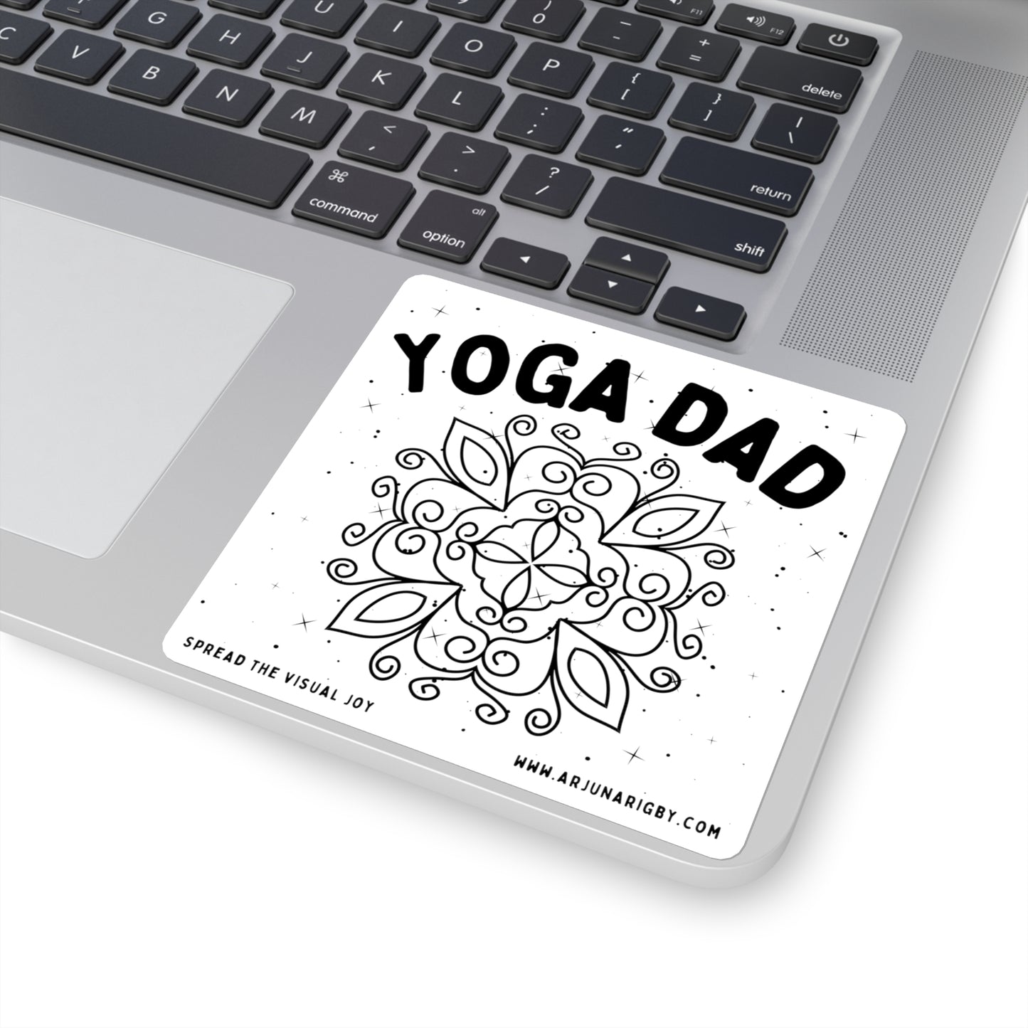 Yoga Dad Sticker White